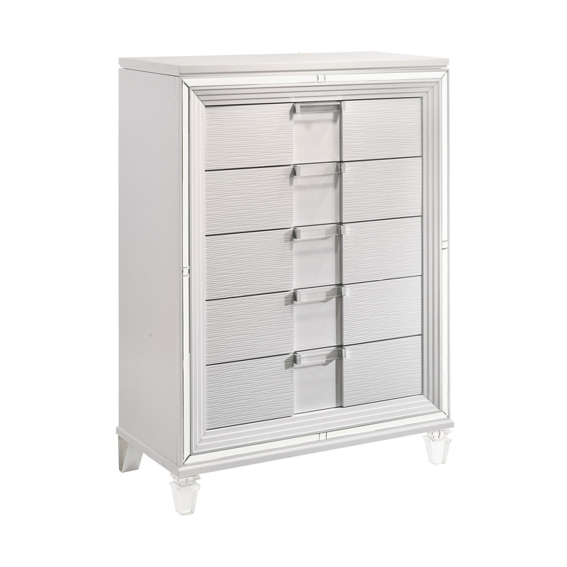 Commode 5 tiroirs Bridgnorth, Blanc
