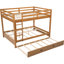 Grand lit superposé en bois avec lit gigogne, structure en pin fiable, peu encombrant pour les chambres partagées, outils faciles à assembler pour petites pièces, à assembler-979752435