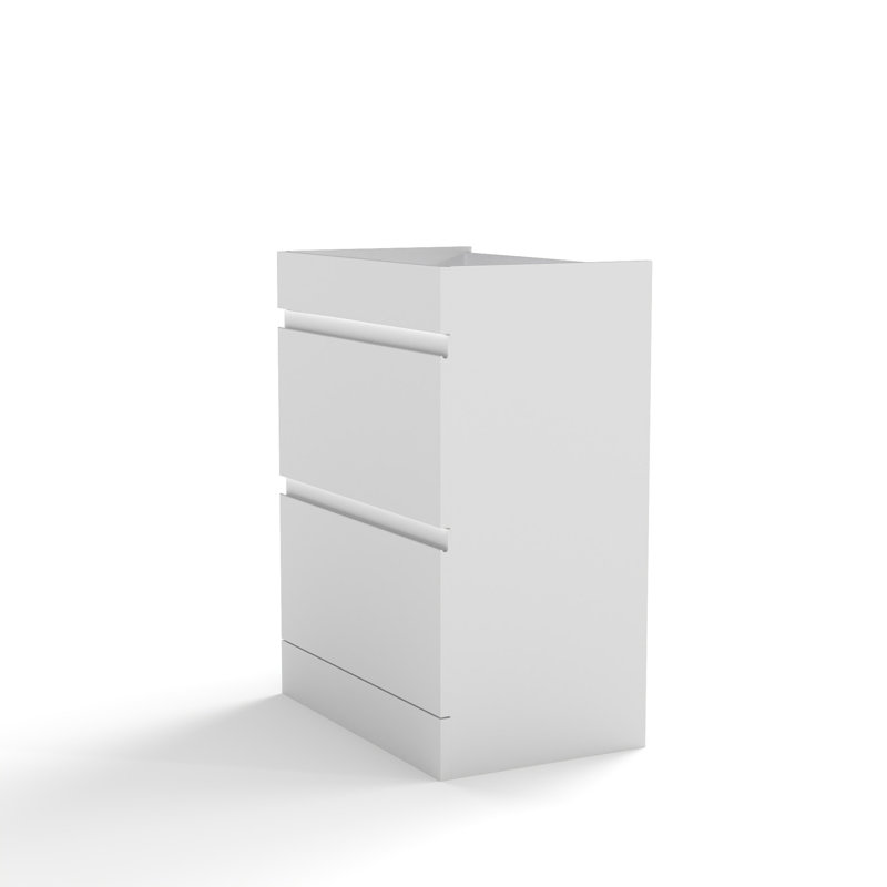 Armoire de meuble-lavabo compacte, MDF blanc, minimaliste moderne pour les petits espaces