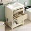 Meuble-lavabo rétro avec lavabo en céramique, 2 tiroirs et tablette ouverte pour un rangement élégant et une fonctionnalité moderne-924431756-924431761