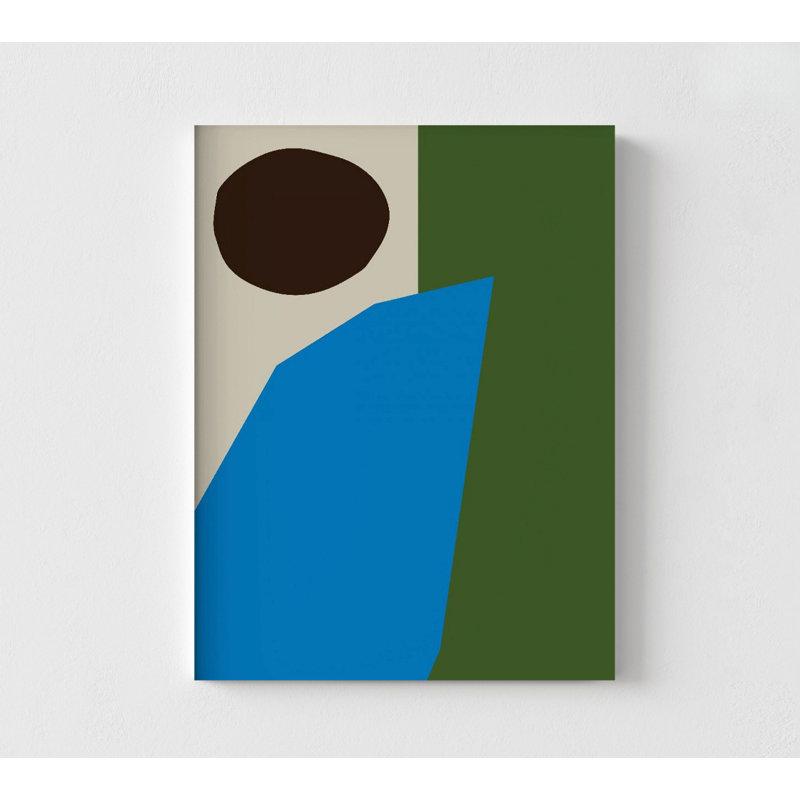 Reproduction géométrique minimaliste, art mural encadré, art moderne, H 12 po x l 16 po, Ne s’applique pas