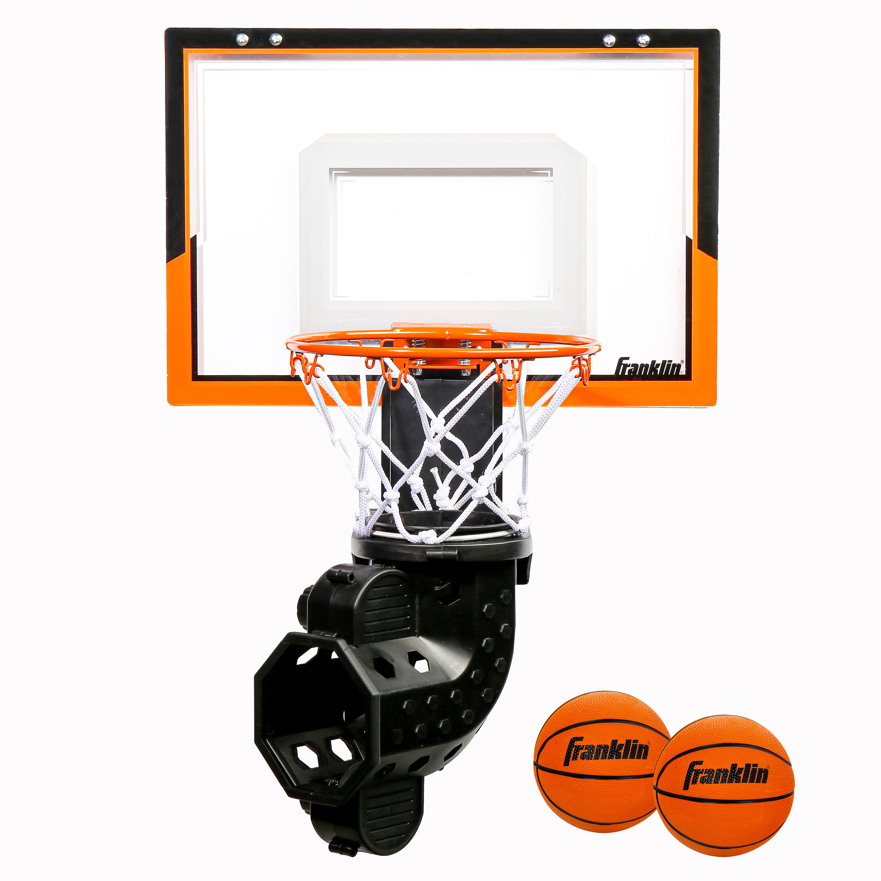 Franklin Sports Mini Basketball Hoop - Premium Gold Chrome Wall Mounted Backboard Mini Hoop with Rim Net - Mini Ball Included - Perfect Bedroom