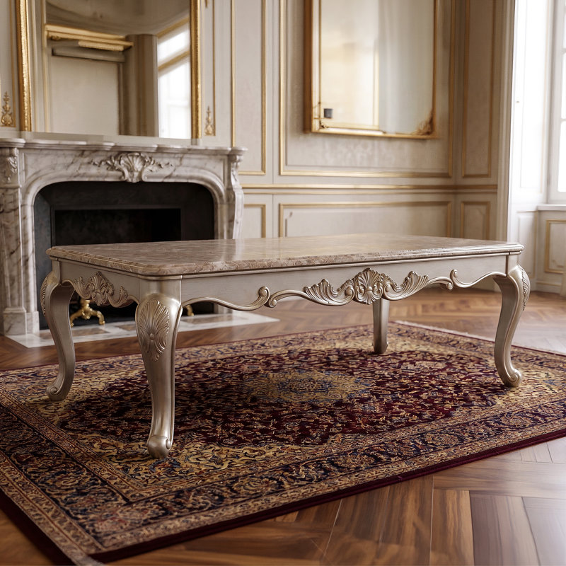 Bellara Traditional Coffee Table champagne-gold finish
