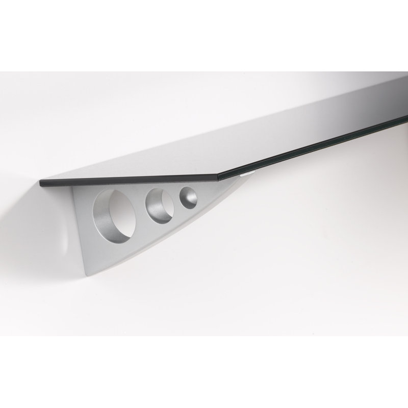 Tablette 2 pièces Chuy, H 3,34 po x l 24 po x P 7 po, Argent, Argent