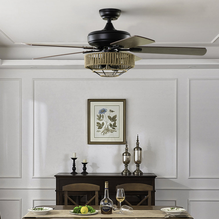52" Isre 5-Blade LED  Smart Ceiling Fan with Remote Control