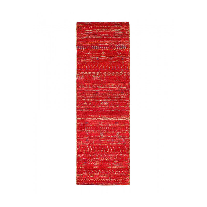 Tapis de couloir rouge en laine 2 pi 8 po x 8 pi 2 po Brundage
