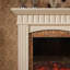 Beige Manufactured Wood Freestanding Fireplace