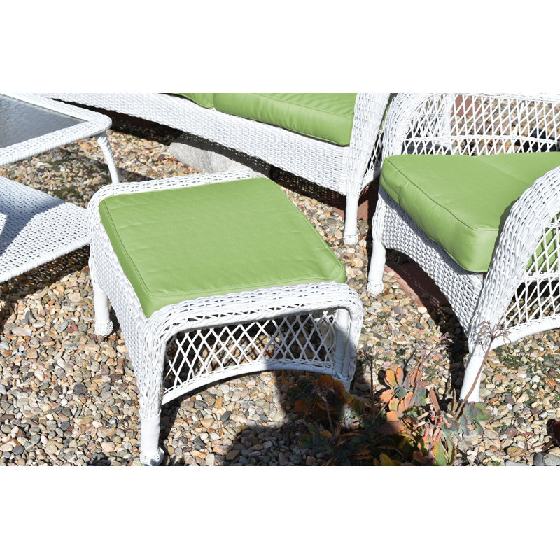 Herrin 5 - Person Patio Conversation Set with Cushions, Green, White