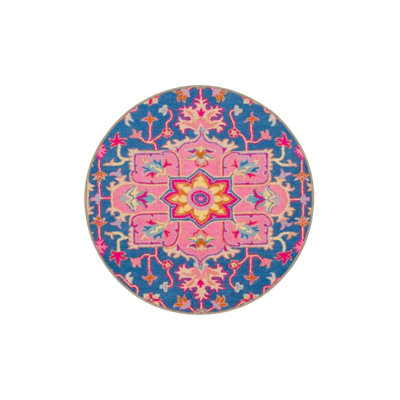 Multi Color Traditional Motif Flower Pattern Vintage Decorative Machine Washable Area Rug
