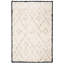 Tapis ivoire en laine touffeté à la main à motif géométrique Simoneaux-1799380299