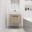 Meuble-lavabo moderne de 24 po avec lavabo en céramique et conception murale