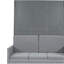 Lit escamotable double avec oreiller, gris-121070196