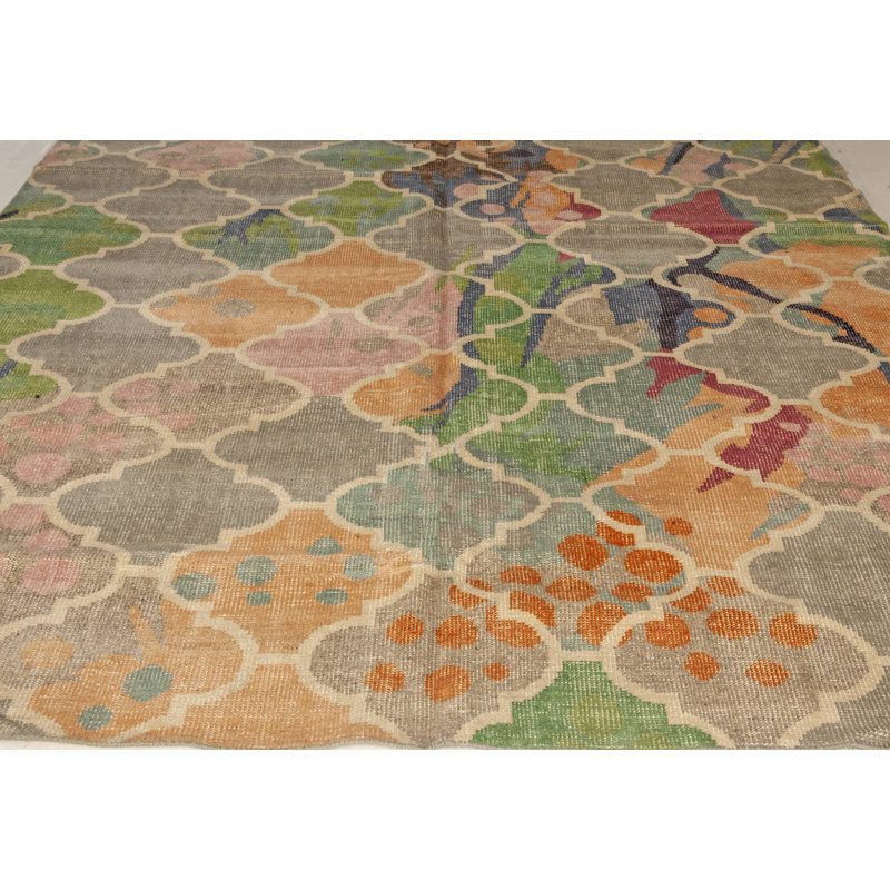 Modern One-of-a-Kind Rectangle 9' X 12' Hand Knotted Area Rug