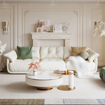 Crystal-cream 100% Polyester Modular Sofa cushion couch