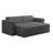 Berlare 2 - Piece Upholstered Compression Gray Corduroy Modular Sectional Sofa – Fully Compressed, No Assembly Required-2065081947