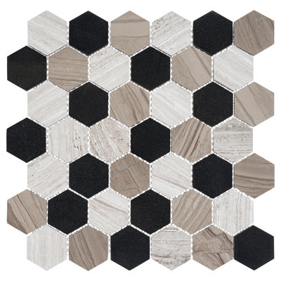 Channing 2 in. Hexagon Honeycomb Mosaic Tile