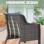 Chaise de patio pour 2 personnes avec coussins Sidar