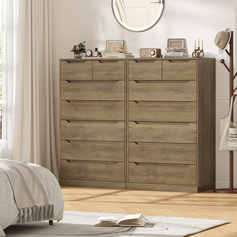 Commode 7 tiroirs, Naturel