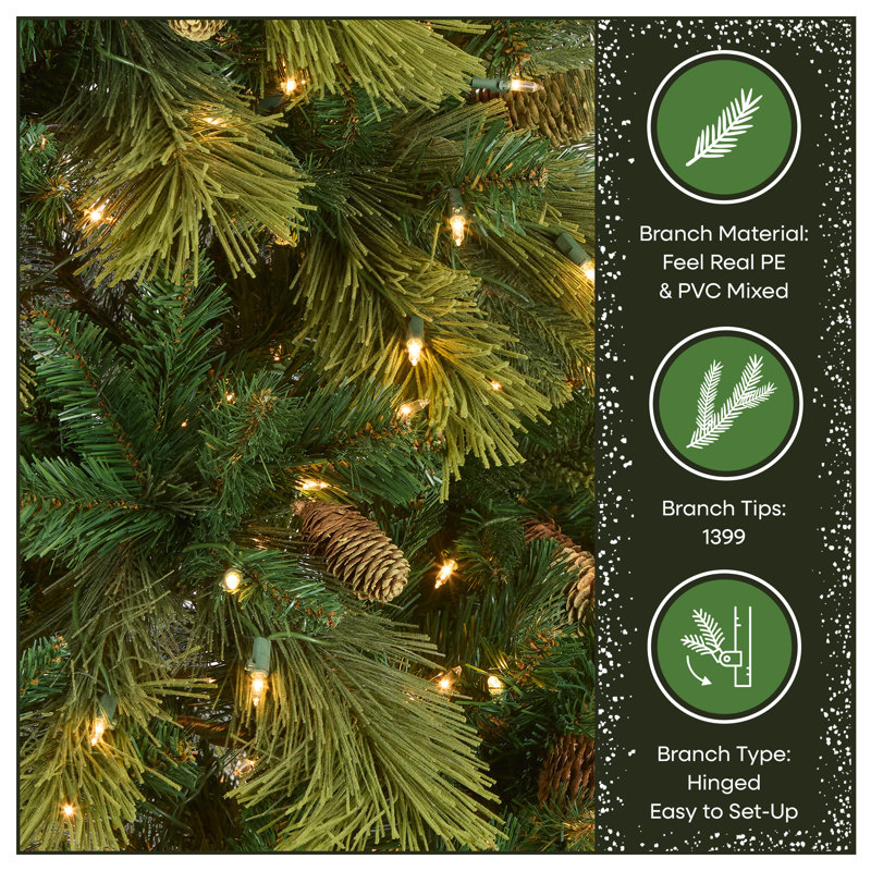 Carolina Flocked/Frosted Christmas Tree, 7.5'
