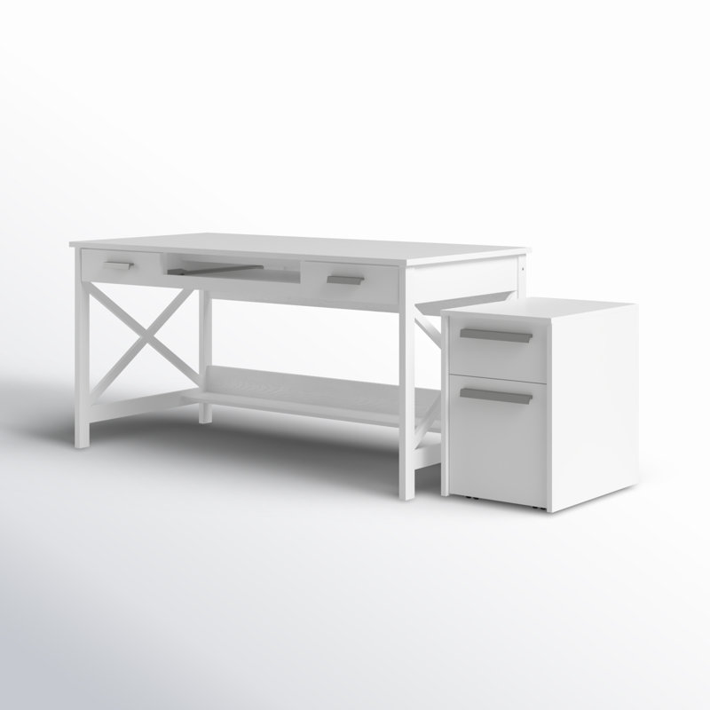 Cateluta 2 Piece Computer Desk Office Set