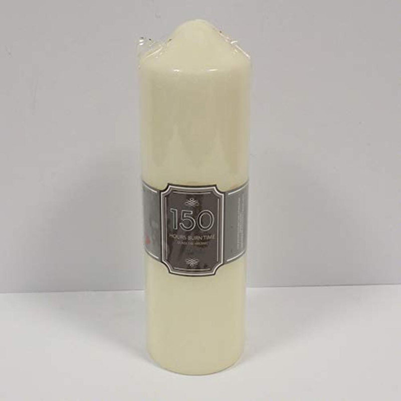 Unscented Pillar Candle, 24cm H x 7cm W x 7cm D