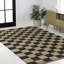 Nigel Modern Farmhouse Woven Jute Checkerboard Natural/Black Rug-2078597715