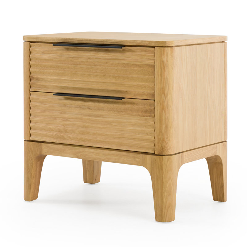 Table de chevet 2 tiroirs Maige - jaune