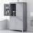 Elegant Bathroom Floor Storage Cabinet Bathroom Storage Unit, Freestanding Cabinet with 4 Doors-1585946319