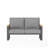 52" All-Weather Aluminum Patio Loveseat Sofa With Thick Gray Cushions-304631942