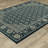 Edner Traditional Mosaic Center Deep Blue/ Ivory Area Rug-992304347