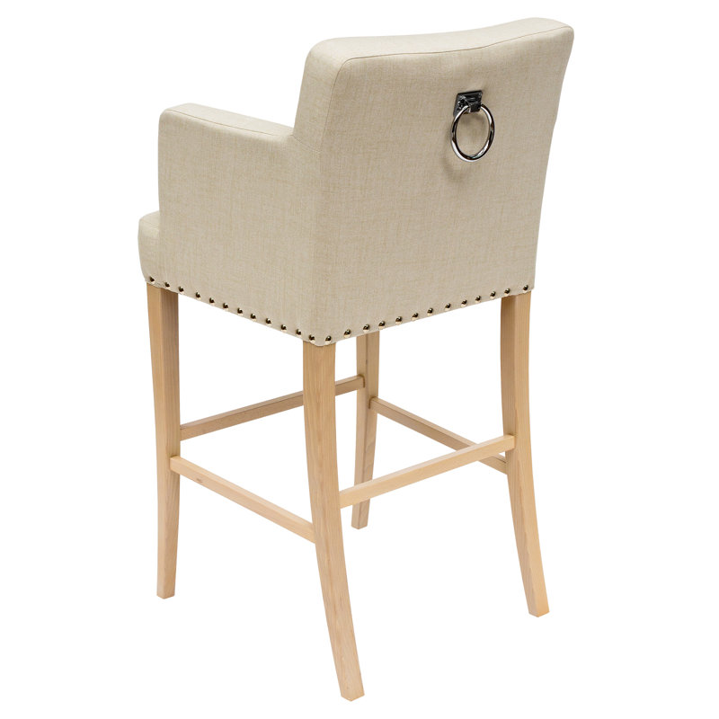 Kaylyn Yes Upholstered Bar Stool with Solid Wood Frame