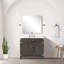 Ensemble de meuble-lavabo simple avec comptoir en quartz blanc et robinet