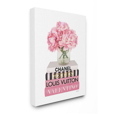 " Roses On Top Of Pink Fashion Icon Books " by Amanda Greenwood