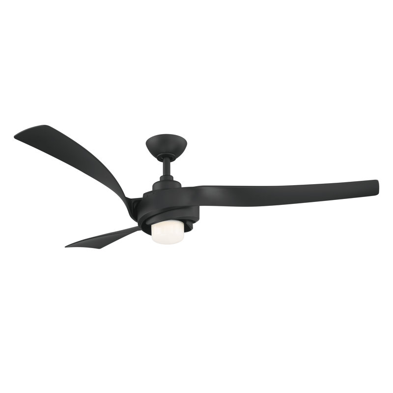 Kurve 60” Indoor LED Smart Ceiling Fan, Matte Black
