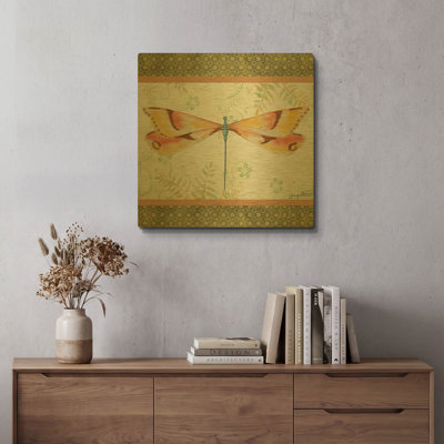 'Lebellule C' By Jean Plout Gold Metal Wall Art, 24" x 24"