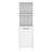 Eiffel Kitchen Pantry, Two External Shelves, Single Door Cabinet, Two Interior Shelves White -White