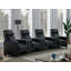 Ensemble de salon inclinable capitonné noir Kryton