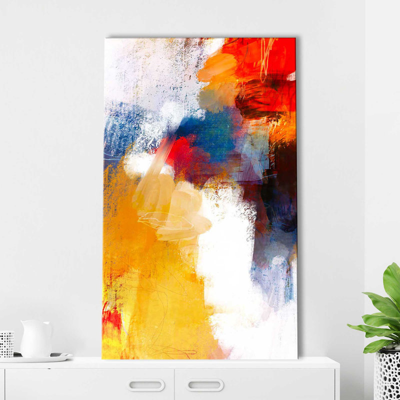 C'est une fête I - Peinture, Toile tendue, H 60 po x l 36 po x P 1,5 po