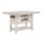 7Pc Counter Height Dining Set Antique White Finish Table With Storage Drawers Wine-Rack Shelves 6X Chairs Upholstered Seat Furniture-660732734