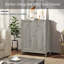 Armoire de rangement avec 2 portes et 2 tablettes, 3 hauteurs disponibles-1846242636