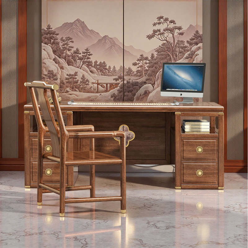 Nouvel ensemble de bureau et de chaises de style chinois