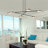 Torino 39-in Linear Pendant Height Adjustable ETL Certified LED Chandelier, 6 Rotating LED Disks