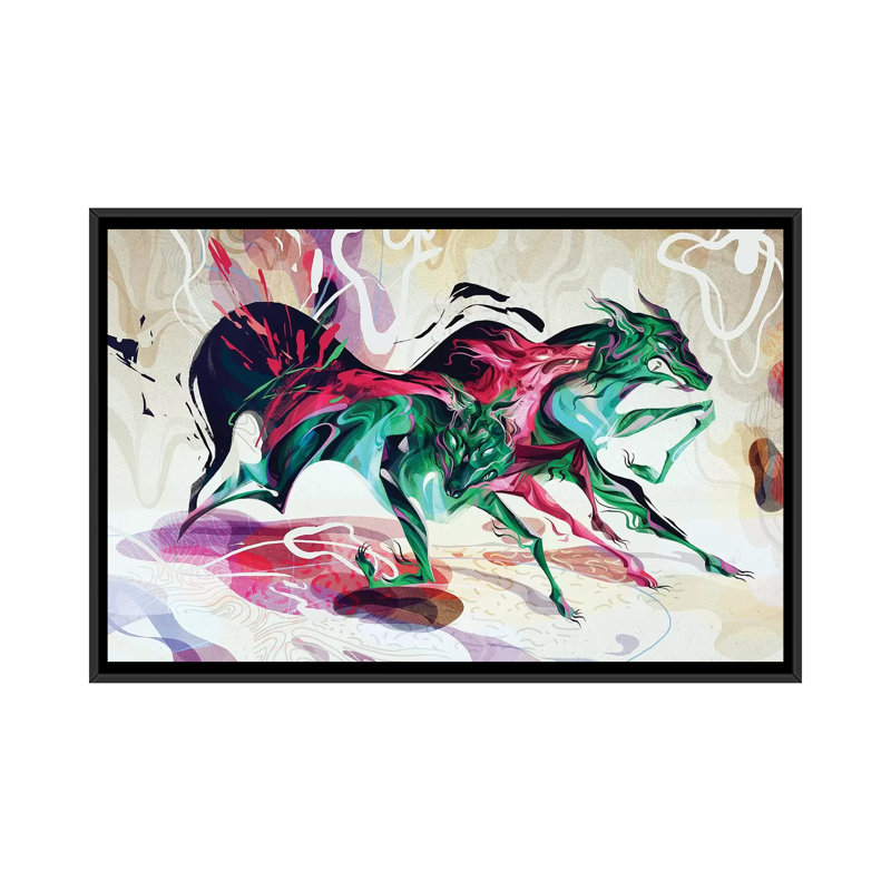 Working Hand In One Glove I by Sija Hong - Painting on Canvas, Black Framed, 66.04 cm H x 45.72 cm W