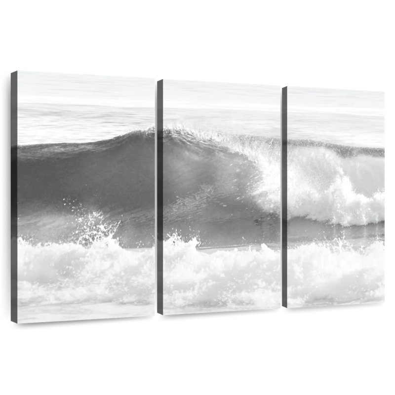Gillard Black And White Wave I, 28" H x 45" W