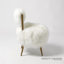 Hailey Chair-Mongolian Lamb-White