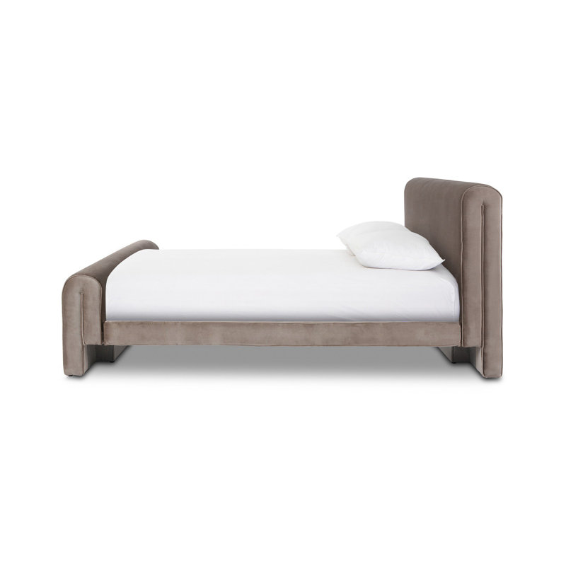 Eurydice Upholstered Platform Bed, Queen, Thames Cream