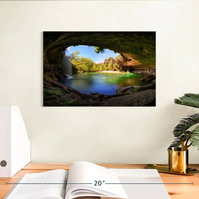 Hamilton Pool And Waterfall, 8" H x 12" W