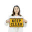 Plaque en aluminium fantaisie Keep Clear Street 10 po x 14 po-119478889-119478890