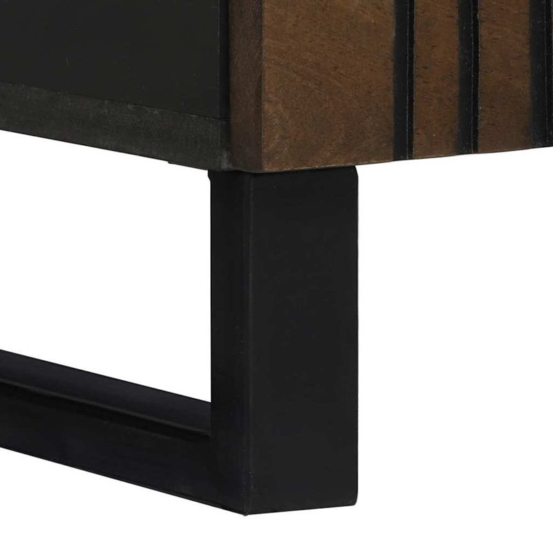 Bedside Cabinet 50 X 33 X 60 Cm Solid Mango Wood, Walnut