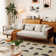 Grimpante 82.68'' Square Arm Cotton Linen Fabric Sofa with Wooden Frame